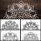 4-Pack Large Mandala Stencils – Reusable Half Mandala Templates (14.5 x 7.7 in) for DIY Painting on Walls, Fabric, Wood, Rocks & Home Decor